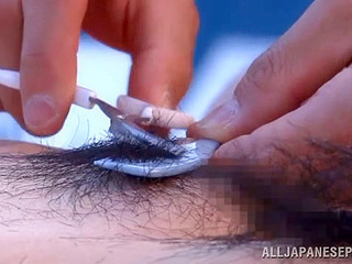 Japanese porn star's hairy pussy fucked hard in Tokyo, Japan